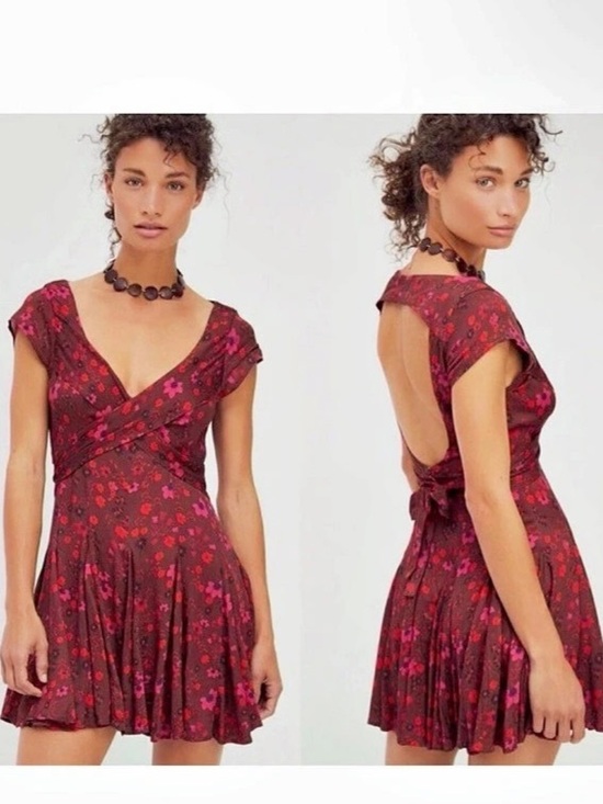Free People Dresses & Skirts - Free People Want Your Love Mini Dress in Black & Red